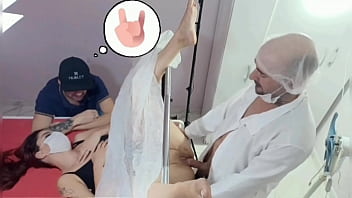 Husband brings wife to unusual gynecologist for a strange exam!